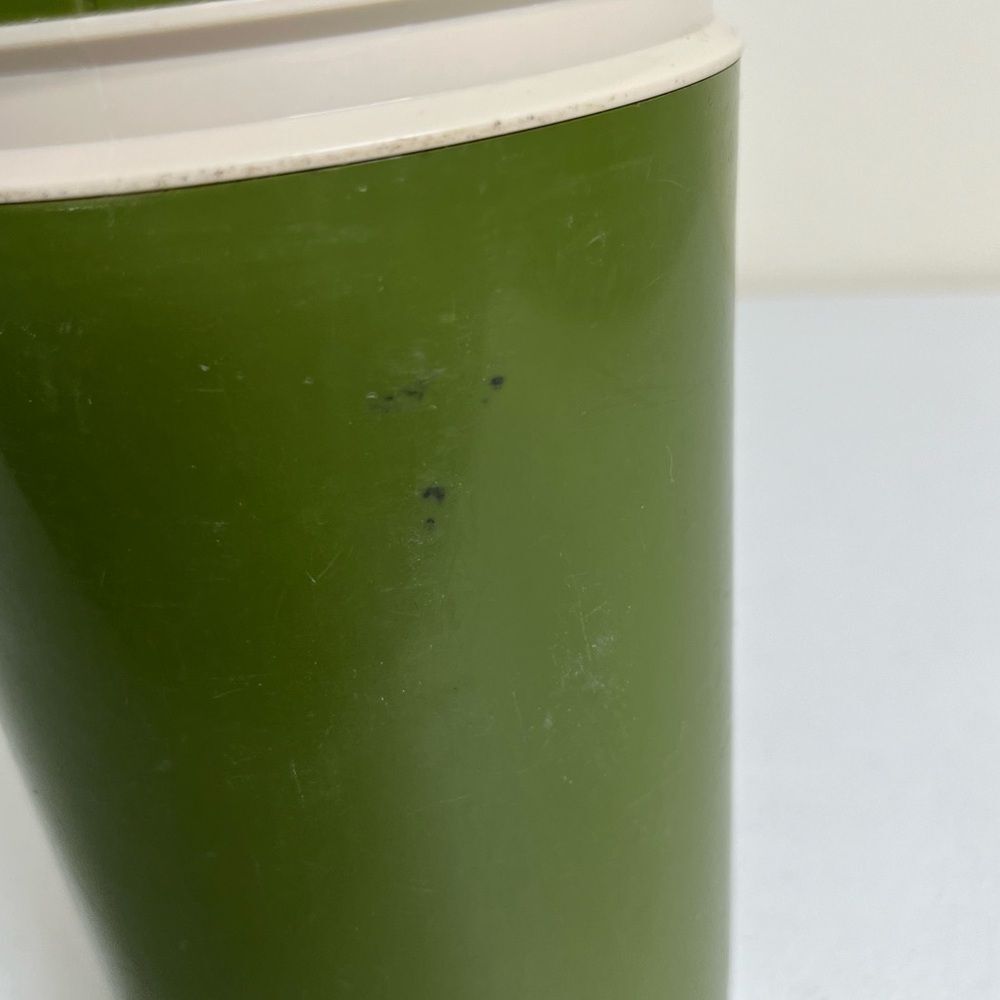 Vintage Thermos Avocado Green Pint Size Model 7202 Stopper Cup Filler King Seely - Picture 9 of 11